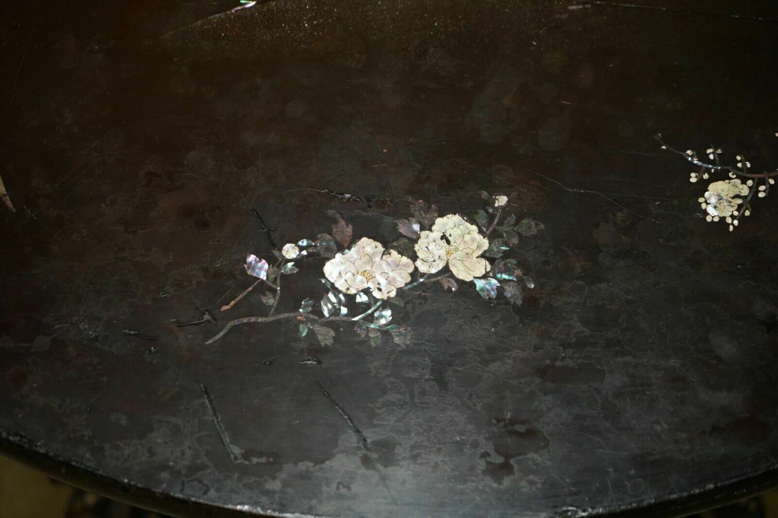 photo for sale Fine Antique Circa 1820 Chinese Chinoiserie Mother Of Pearl Centre Dining Table