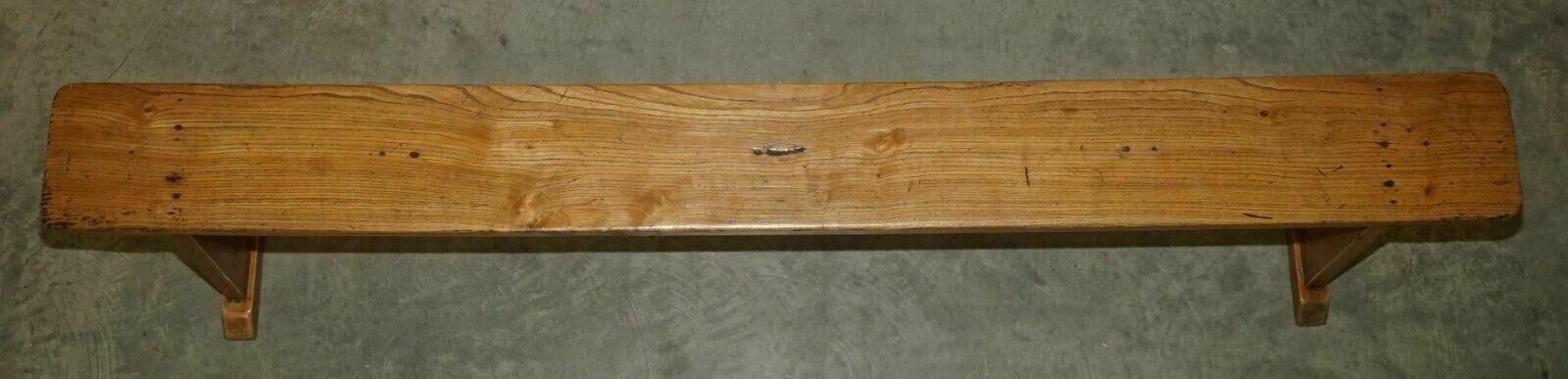 Furniture Pair Of Victorian English Oak Antique Lightly Burred Dining Table Bench Pew Seat photo