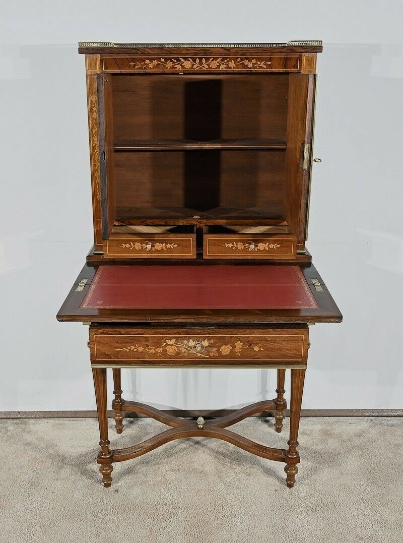 Small Writing Cabinet, Louis XVI – Mid 19th Century photo for sale