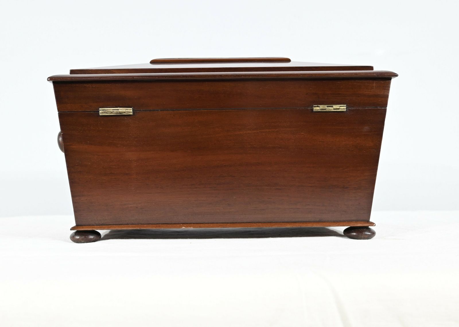 Furniture Rare English Tea Caddy In Mahogany   Mid 19th Century photo