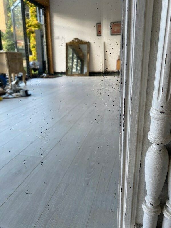 photo furniture Antique French Painted Henri II Mirror