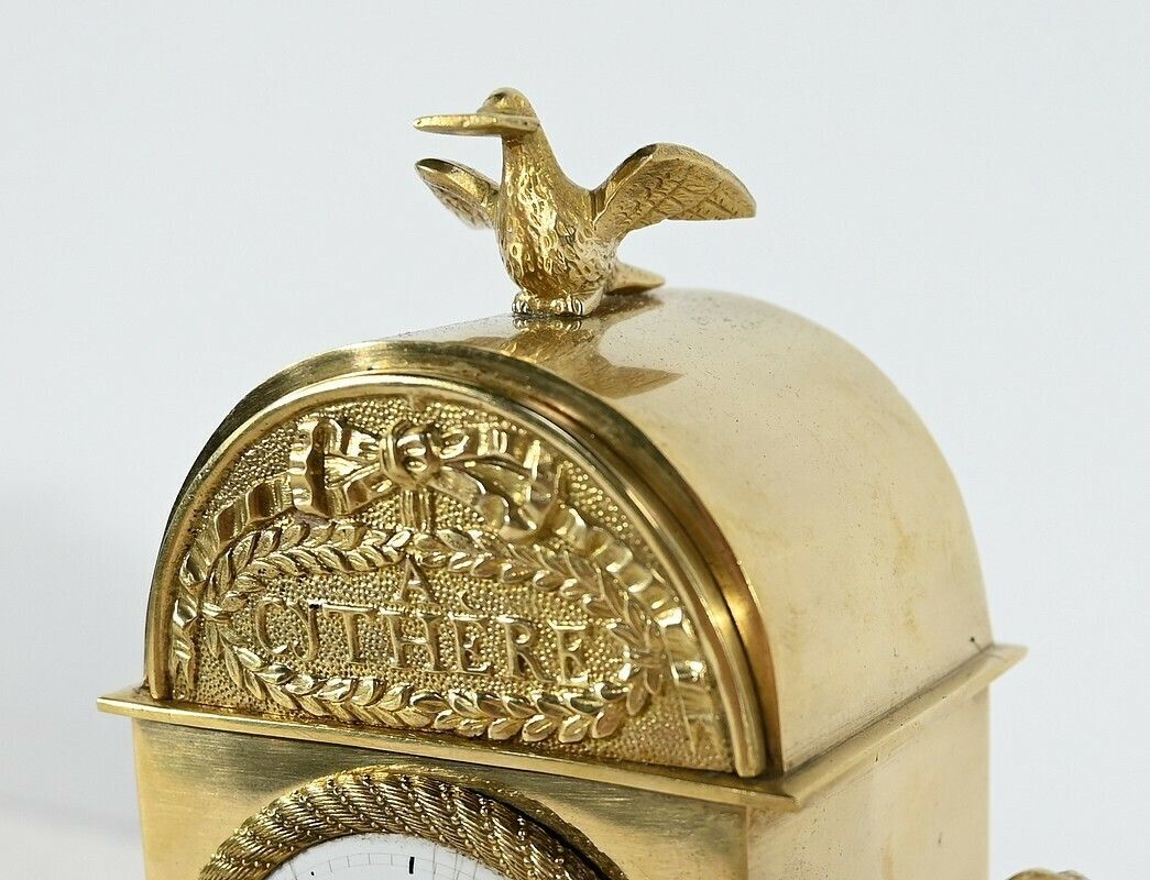 Small Travel Clock, Empire Period – Early 19th Century photo vinterior