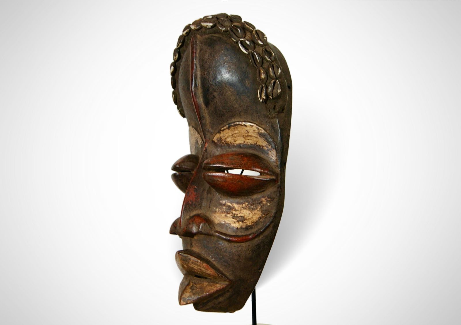 Ancestral Dan Mask 'Deangle' With Cowrie Shells Large photo for sale