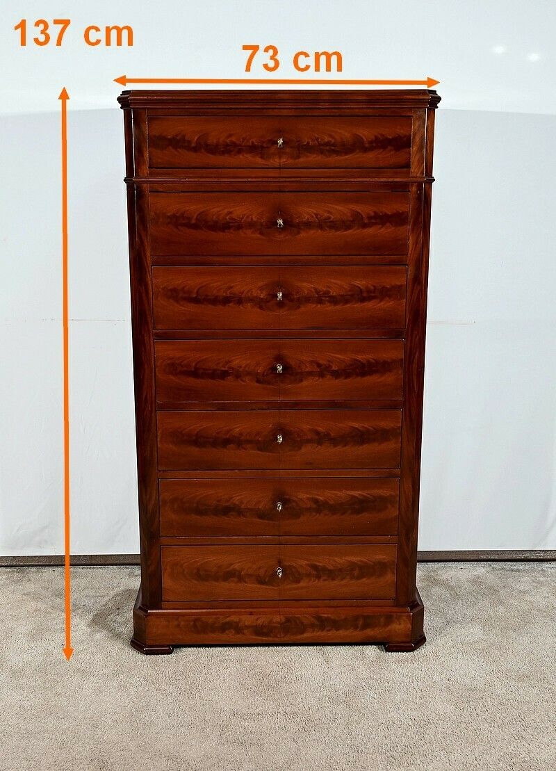 photo vintage Small Weekly Burl Mahogany – 2nd Half Of The 19th Century
