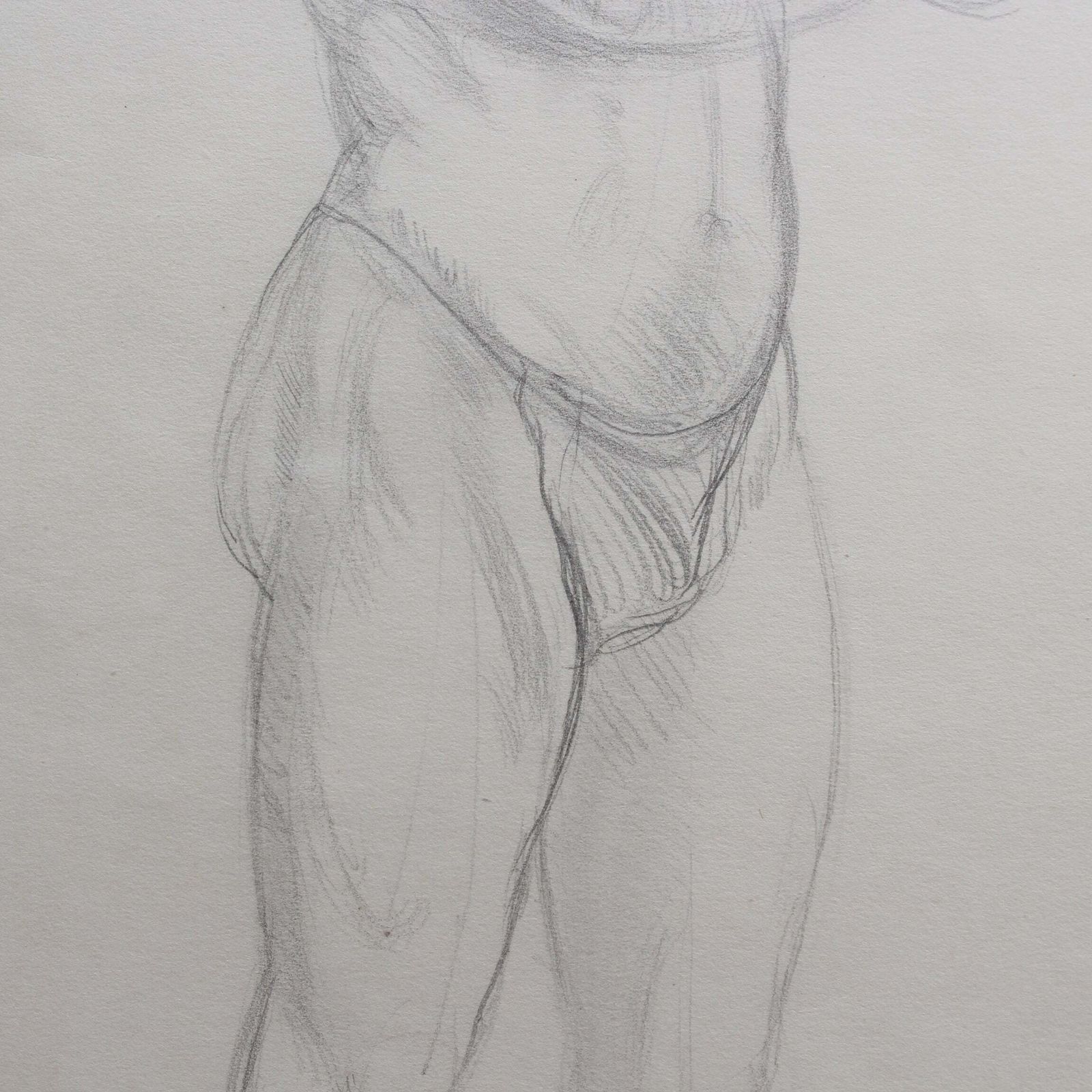 Muscular Man Pencil Drawing By Bernard Sleigh Rbsa (Circa 1900 1920) photo buy
