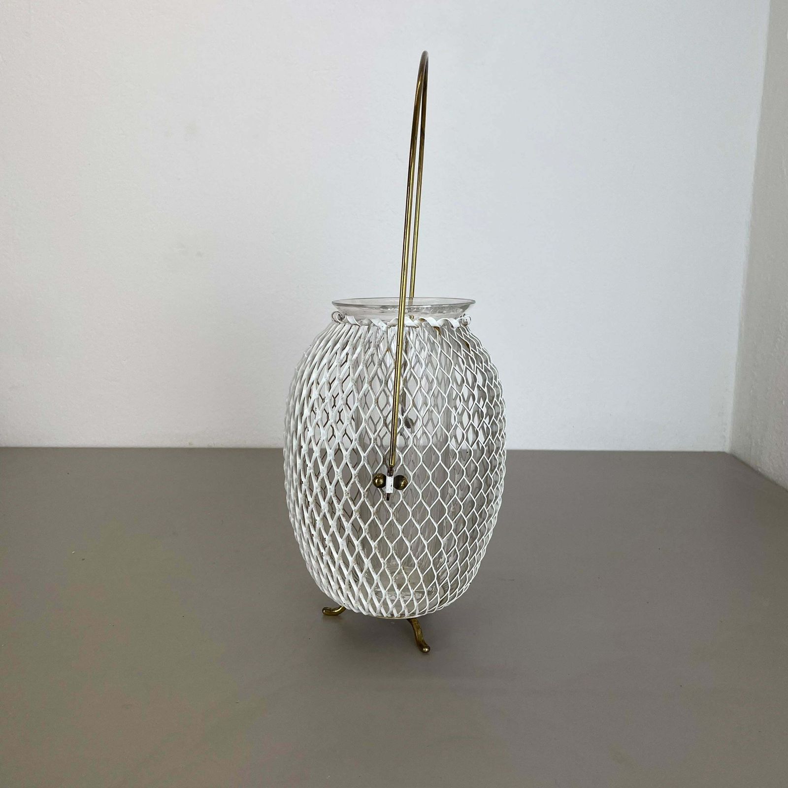 photo for sale Modernist Metal Mategot Style Vase Flower Pot Plant Stands Element, France 1950s