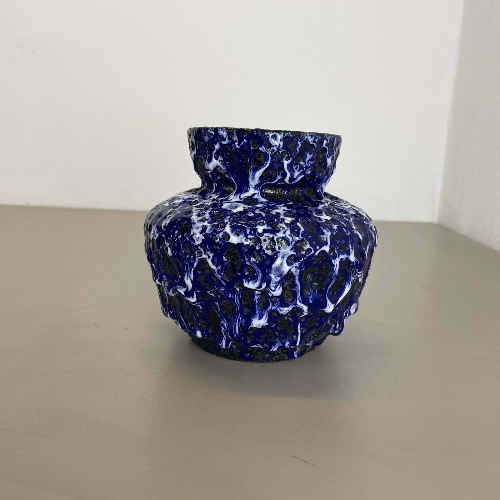 Extraordinary Superglaze Pottery Fat Lava Vase By Es Keramik, Germany, Wgp 1960 photo furniture