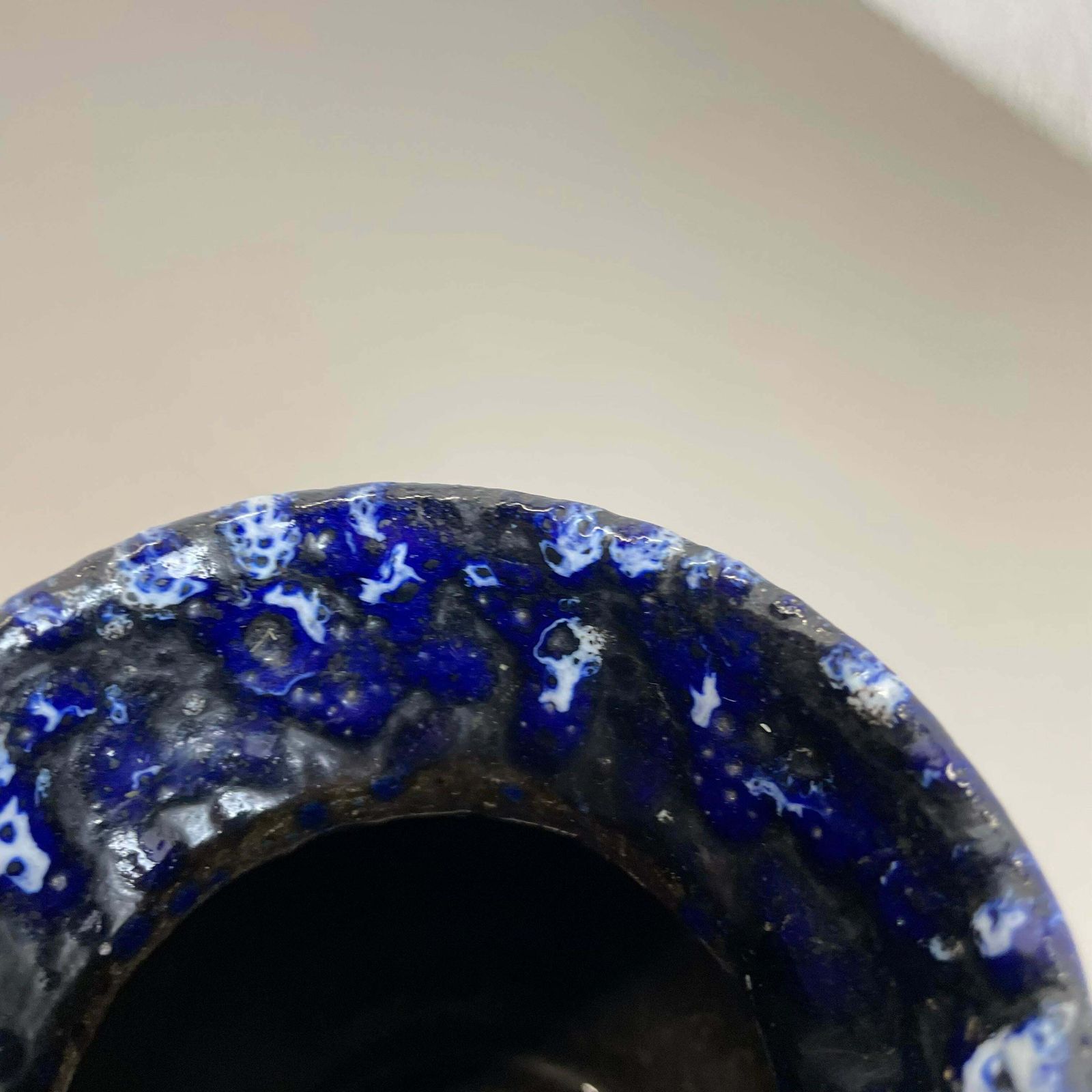 photo for sale Extraordinary Superglaze Pottery Fat Lava Vase By Es Keramik, Germany, Wgp 1960