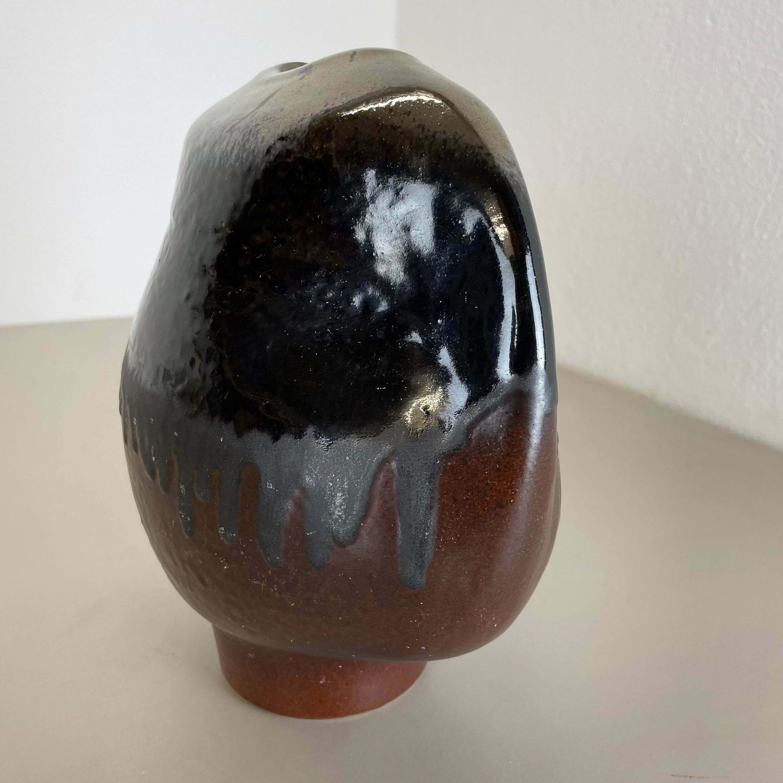 Huge 24cm Studio Pottery Vase Object By Heiner Balzar For Steuler, Germany, 1970 photo buy