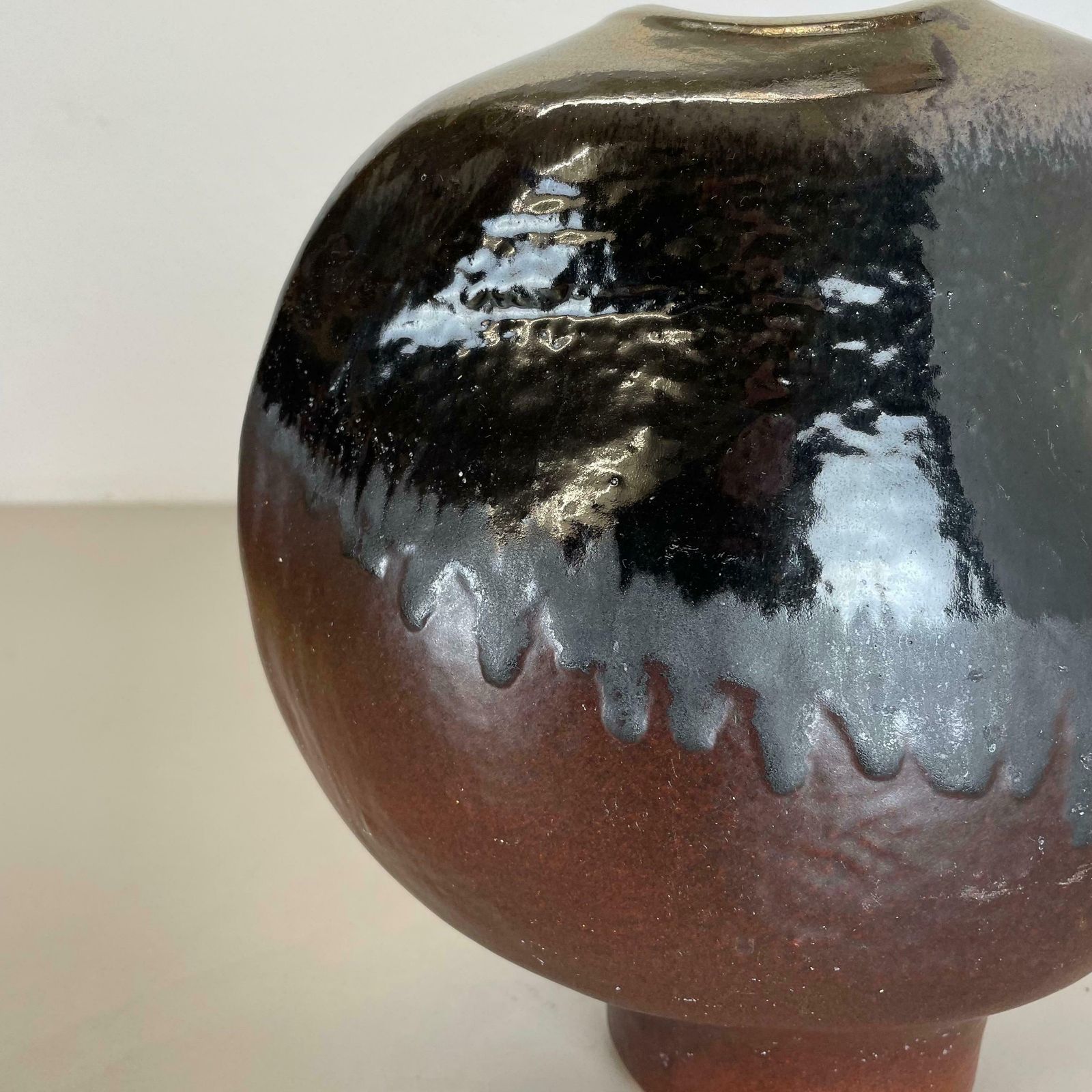 Home Decor Huge 24cm Studio Pottery Vase Object By Heiner Balzar For Steuler, Germany, 1970 photo