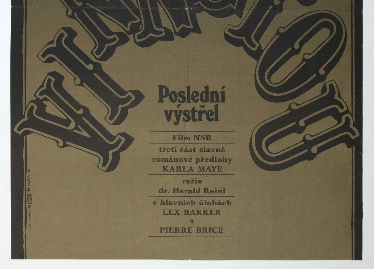 Movie Poster, Winnetou, The Last Shot, Zdeněk Ziegler, 1984 photo vinterior