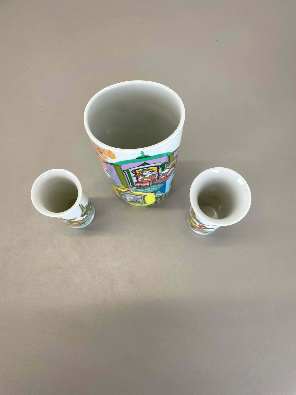 Set Of 3 Porcelain Vase By Björn Wiinblad For Rosenthal Studio Line Germany 1970 photo vinterior