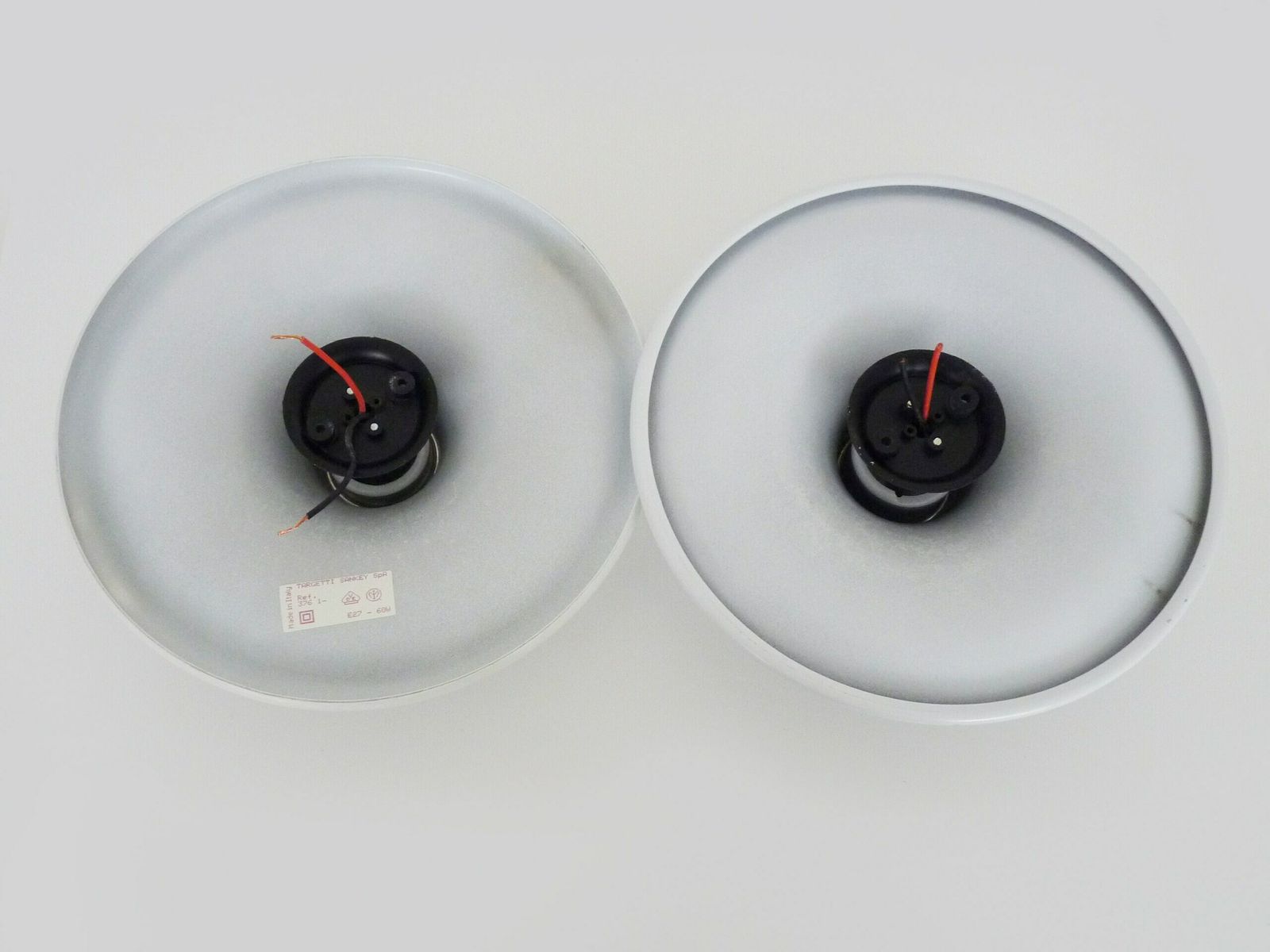 photo for sale Pair Of Targetti Disc Wall Lights, Ufo, Italy 1970s