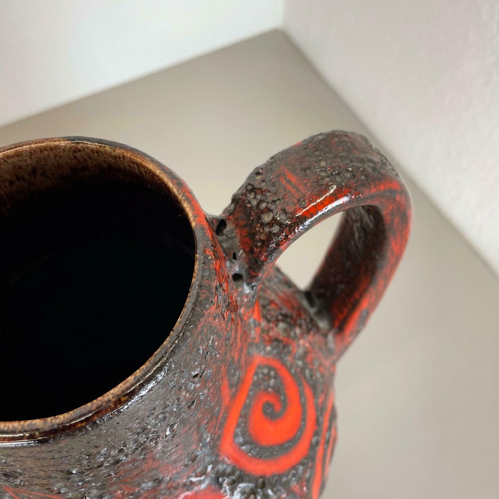 799.0 Large 38cm Pottery Fat Lava "Super Glaze" 279 38 Floor Vase By Scheurich, 1970s photo