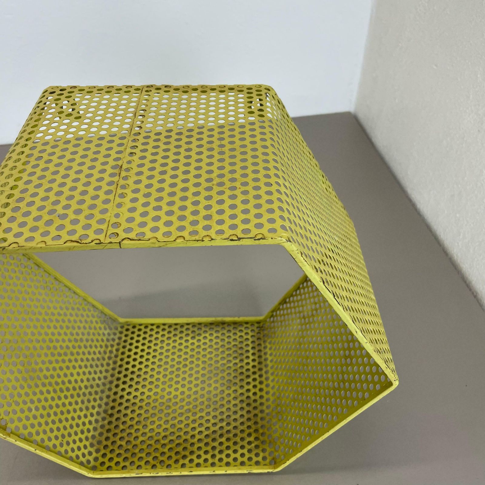Furniture Small Yellow Cube Form Wall Unit Element By Mathieu Matégot Attrib., France 1950 photo