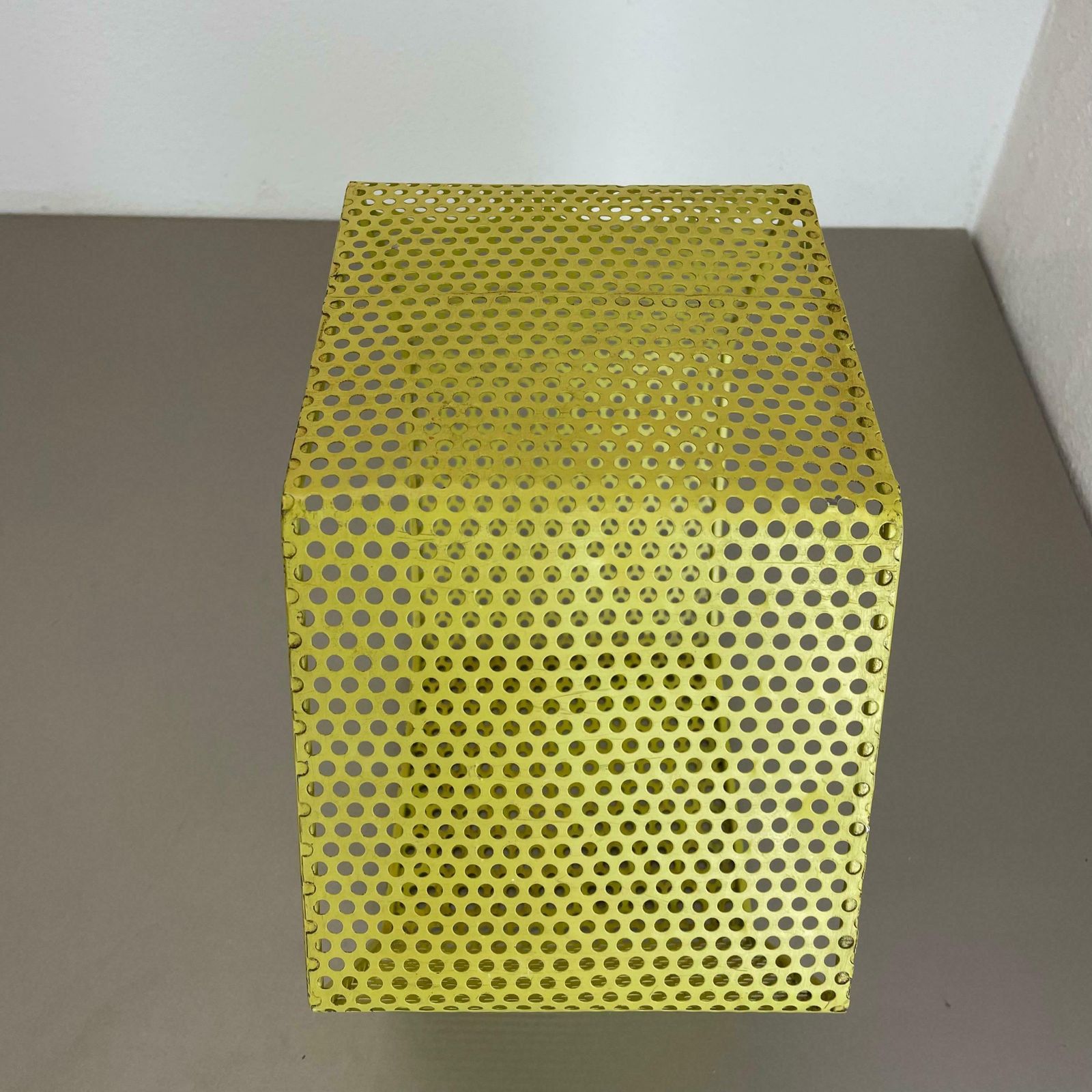 photo buy Small Yellow Cube Form Wall Unit Element By Mathieu Matégot Attrib., France 1950
