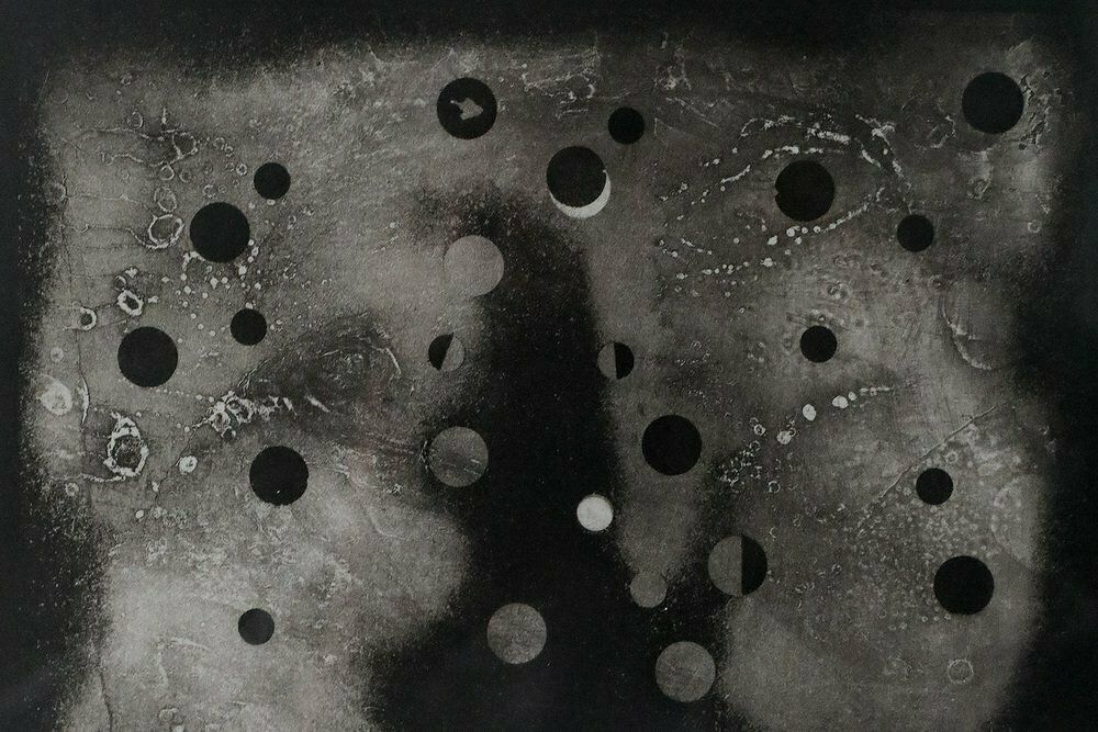 Bertil Lundberg, Bukett, Etching, 1980, Framed photo Art