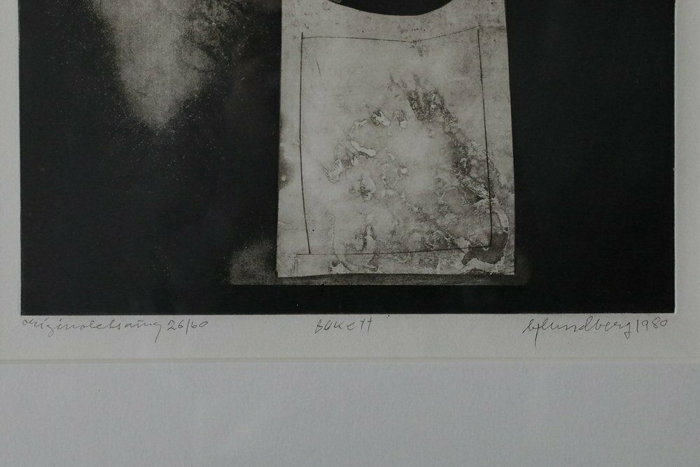 photo for sale Bertil Lundberg, Bukett, Etching, 1980, Framed