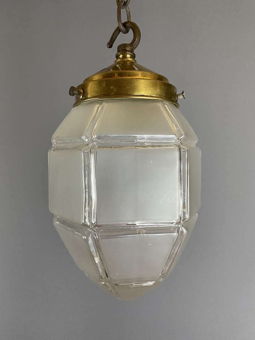 Small Pendant Light With Frosted Glass Squares photo for sale
