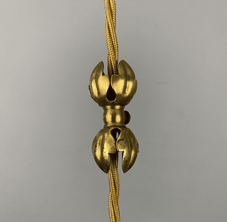 Art Nouveau Vaseline Glass Pendant Light With Cord Spacer photo for sale
