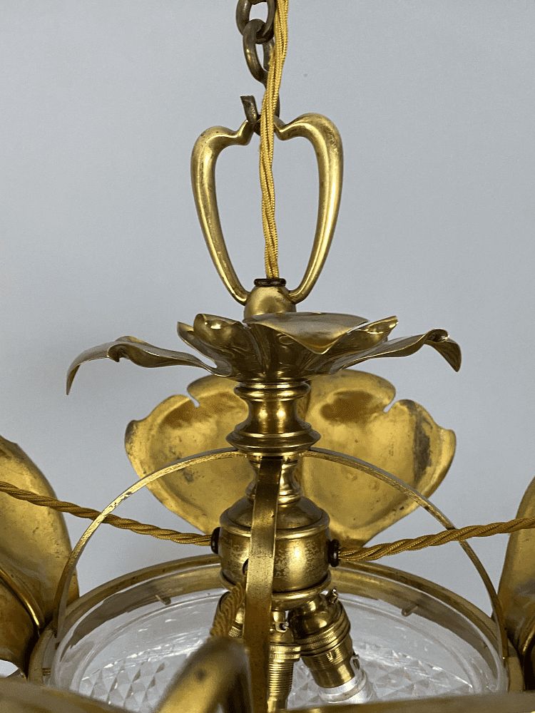 Art Nouveau Spring Chandelier  In The Manner Of Was Benson photo furniture