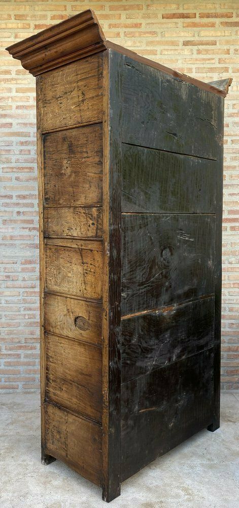 Antique Dutch Baroque Light Oak Cupboard Or Cabinet, 18th Century photo Furniture