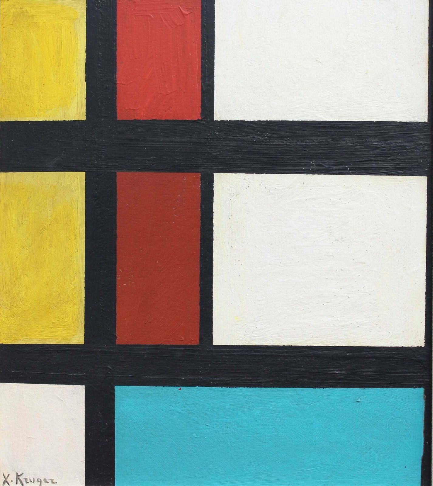 photo for sale 'Abstract Of Lines And Colours' German School (Circa 1960s)
