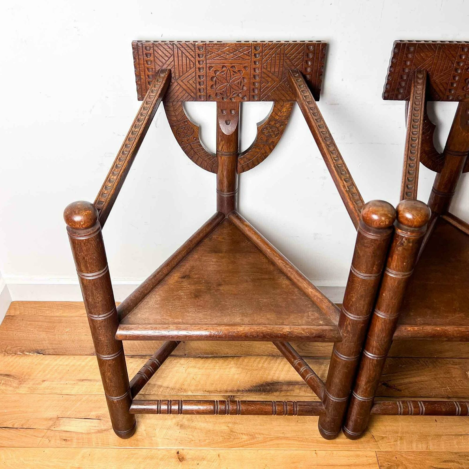 Pair Of Vintage Swedish Monk Chairs photo Furniture