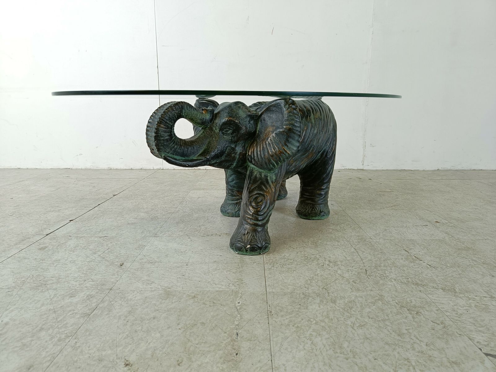 Unique Sculptural Elephant Coffee Table, 1970s photo buy