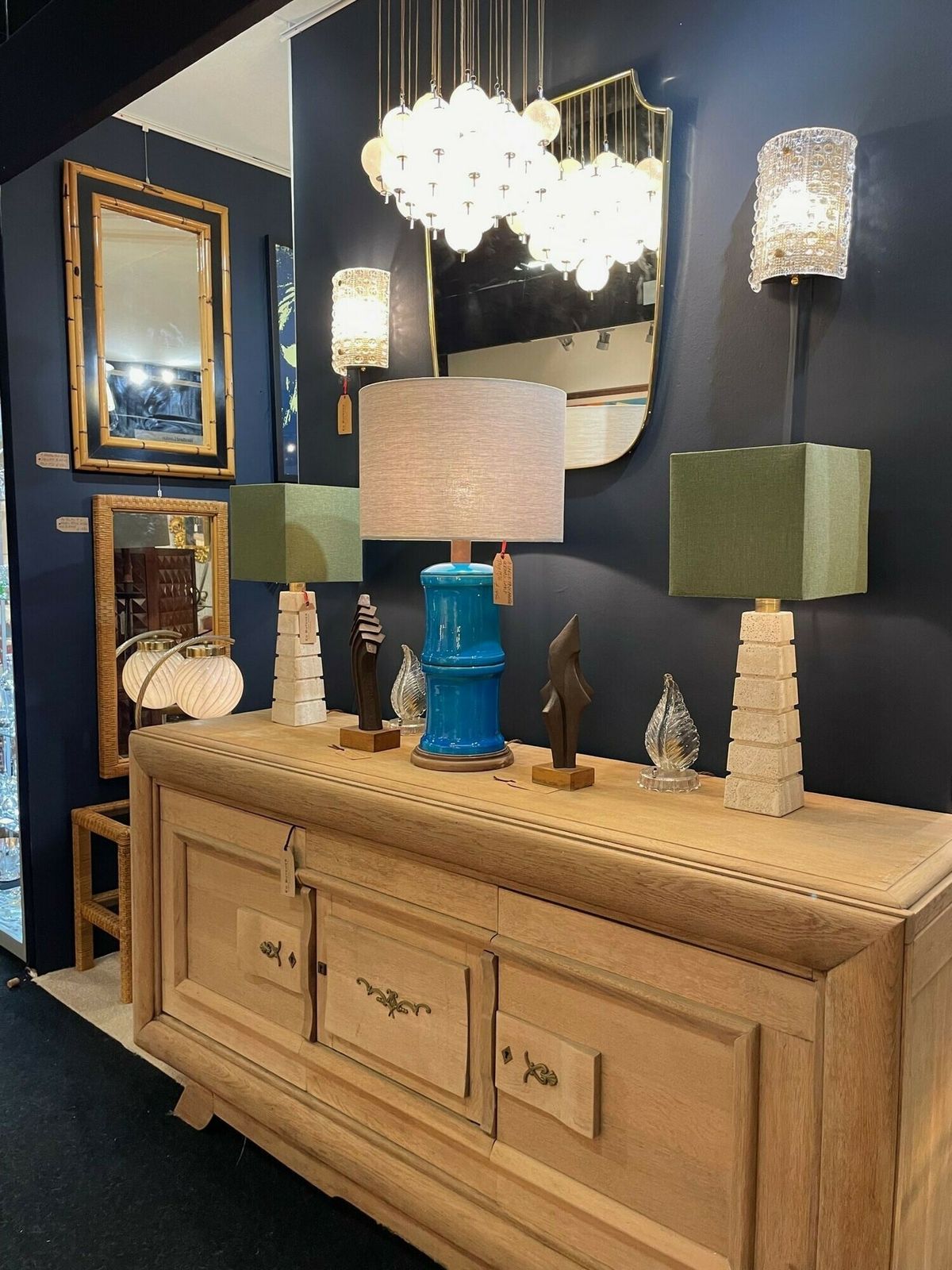 A Pair Of Large 1970s Italian Travertine Lamps With Brass Fittings And New Bespoke Shades photo furniture