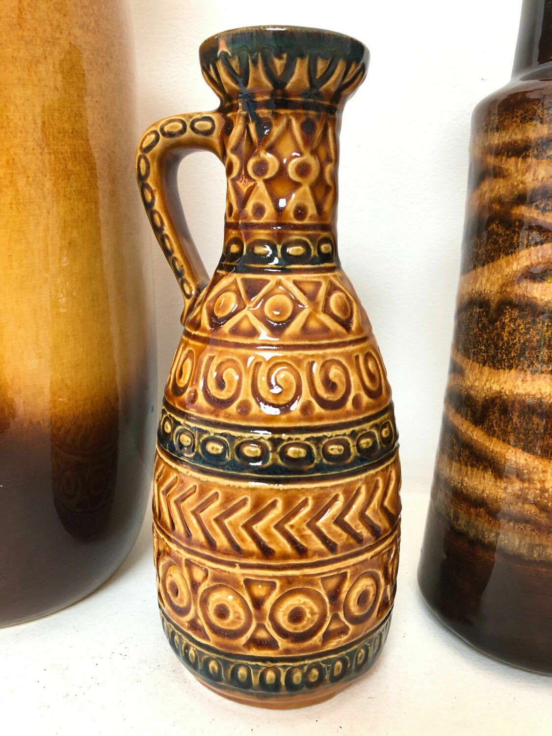 Composition Of 3 German Vases W. Germany, 1970 photo furniture