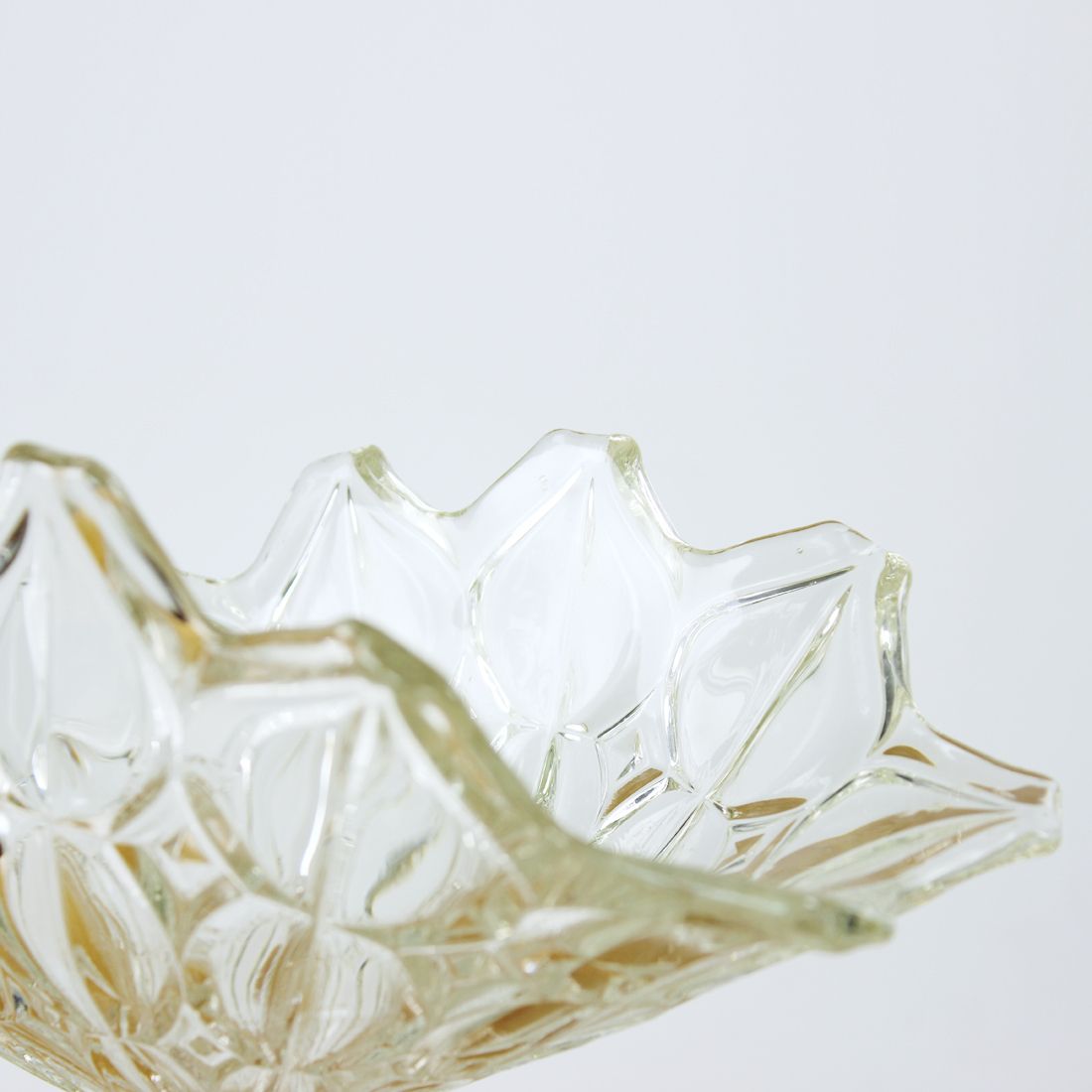Large Pressed Glass Bowl, Tulip Collection Hermanowa Hut, 1957 photo for sale