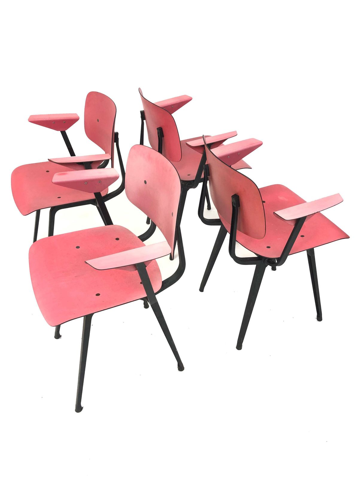 Set Of 4 Friso Kramer Revolt Chairs First Edition With Armrests photo furniture