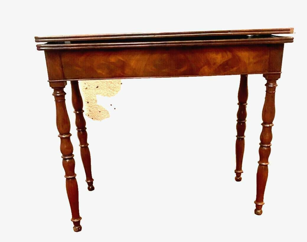 Louis Philippe Style Game Table In Mahogany And 19th Century Veneer photo furniture
