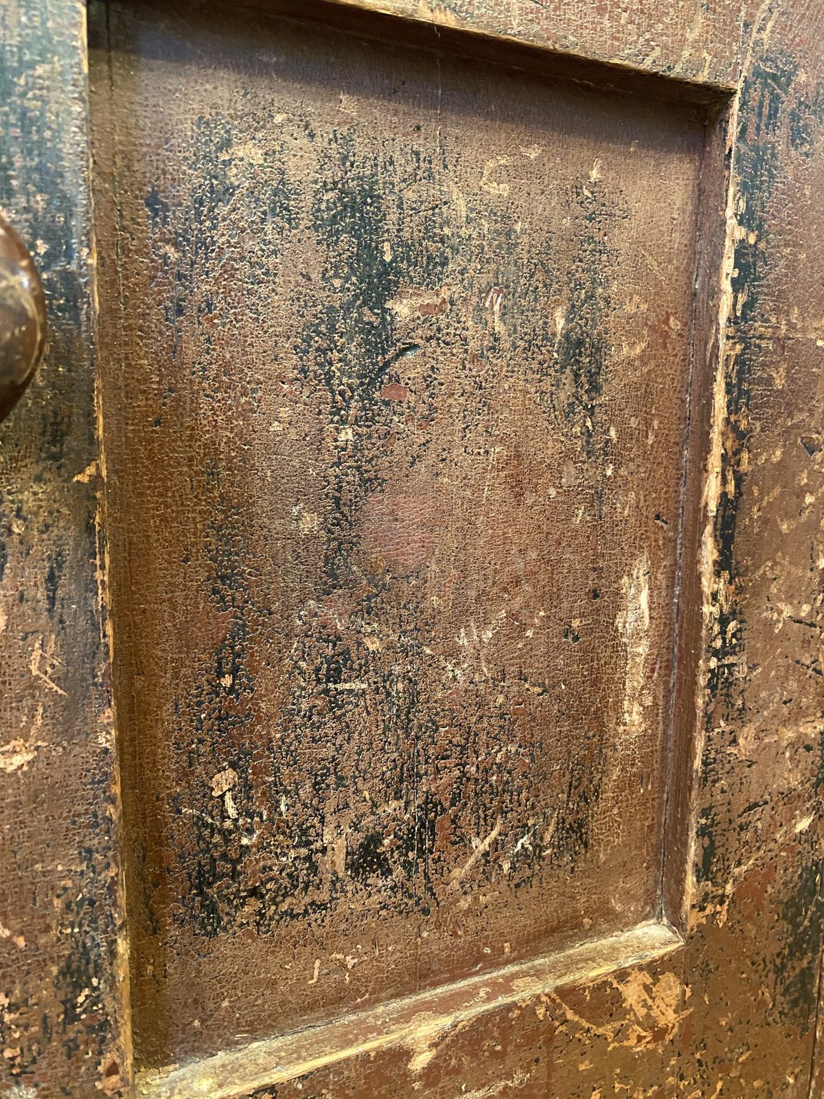 Antique 1880s Kneehole Desk In Original Beautiful Time Worn Paint. photo 660.0