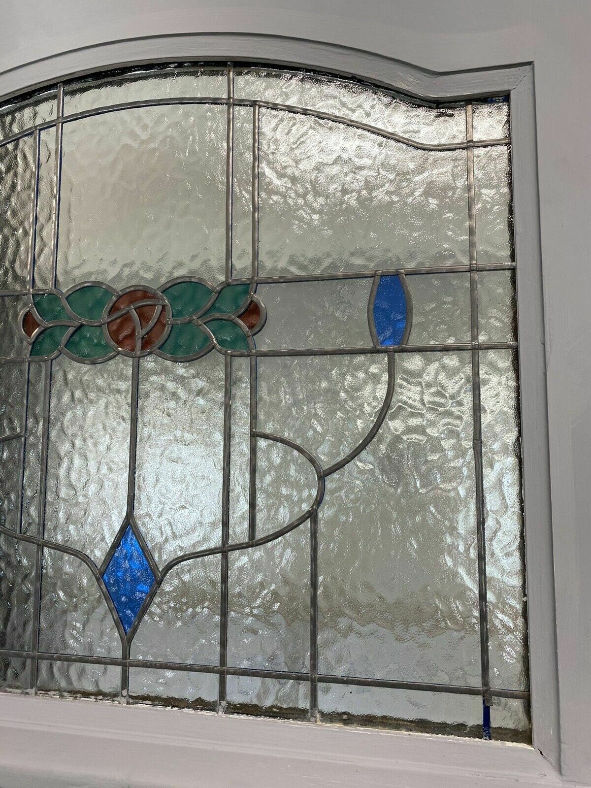 Art Deco Style Front Door Period Stained Glass Old Reclaimed Antique Lead 20s 30 photo vinterior