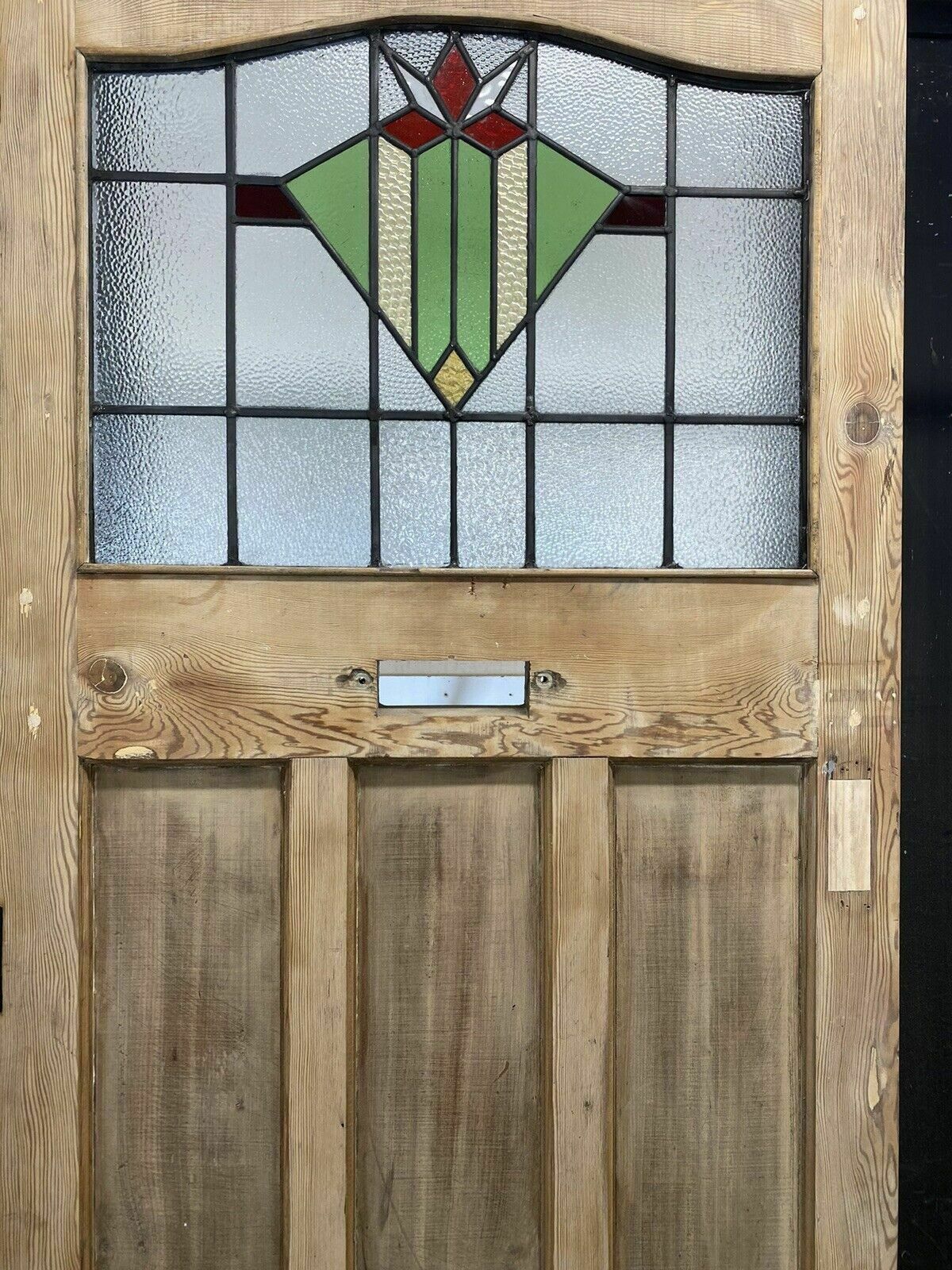 photo for sale Art Deco Front Door Period Stained Glass Old Reclaimed Antique Lead Wood 20s 30s