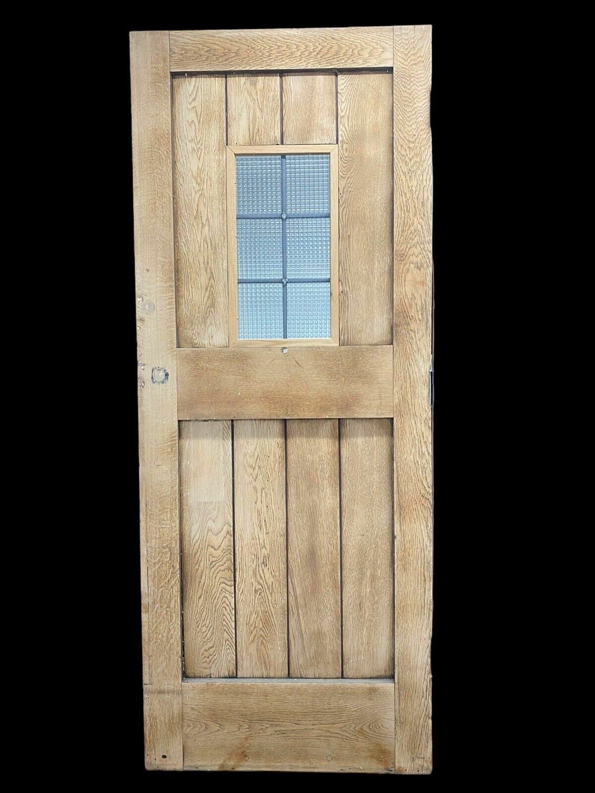 Tall Solid Oak Front Door Old Period Antique Reclaimed Hardwood Glazed Lead photo vintage