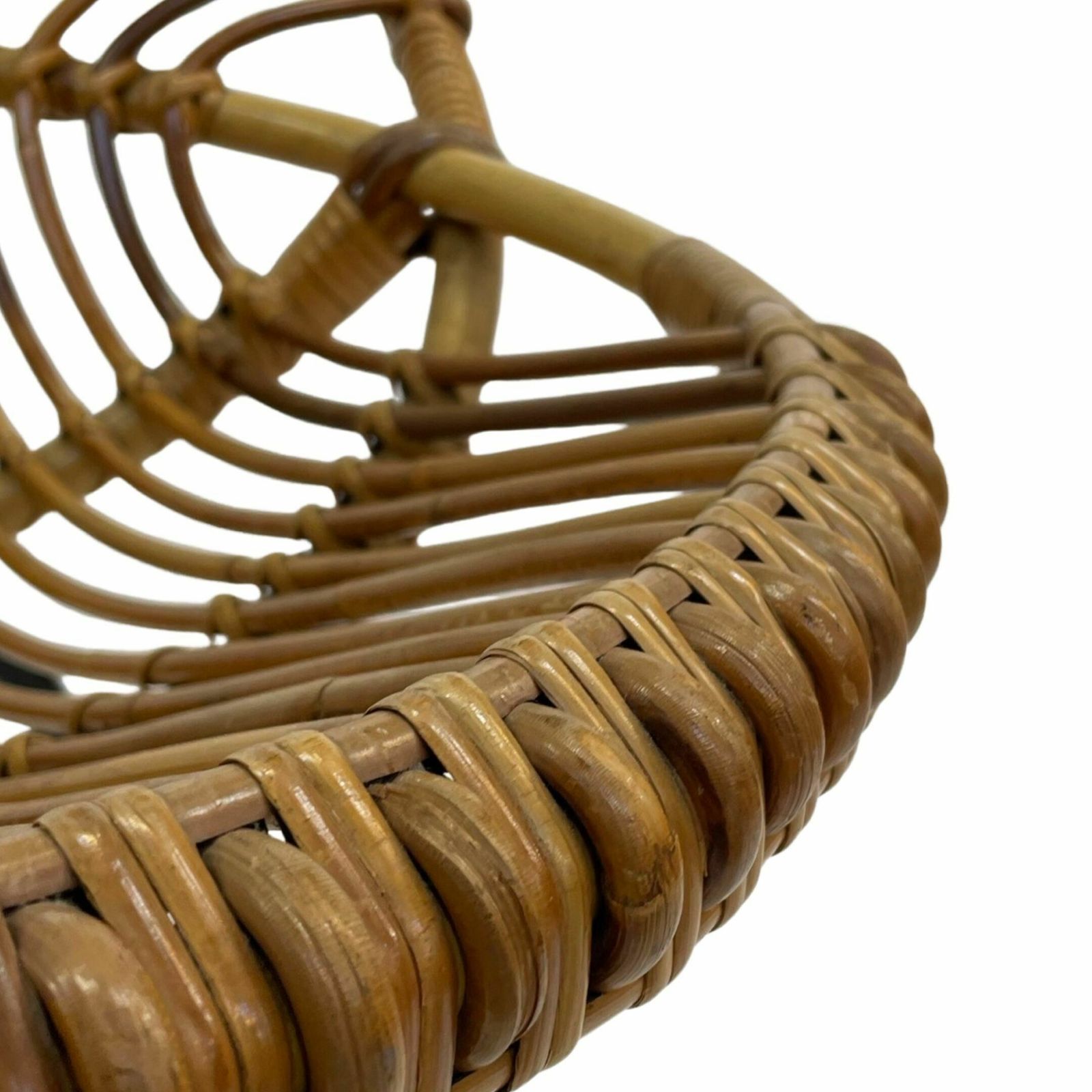 Tripod Rattan Easy Chair By Dirk Van Sliedregt Rohe Noordwolde 1960 In The Netherlands photo vinterior