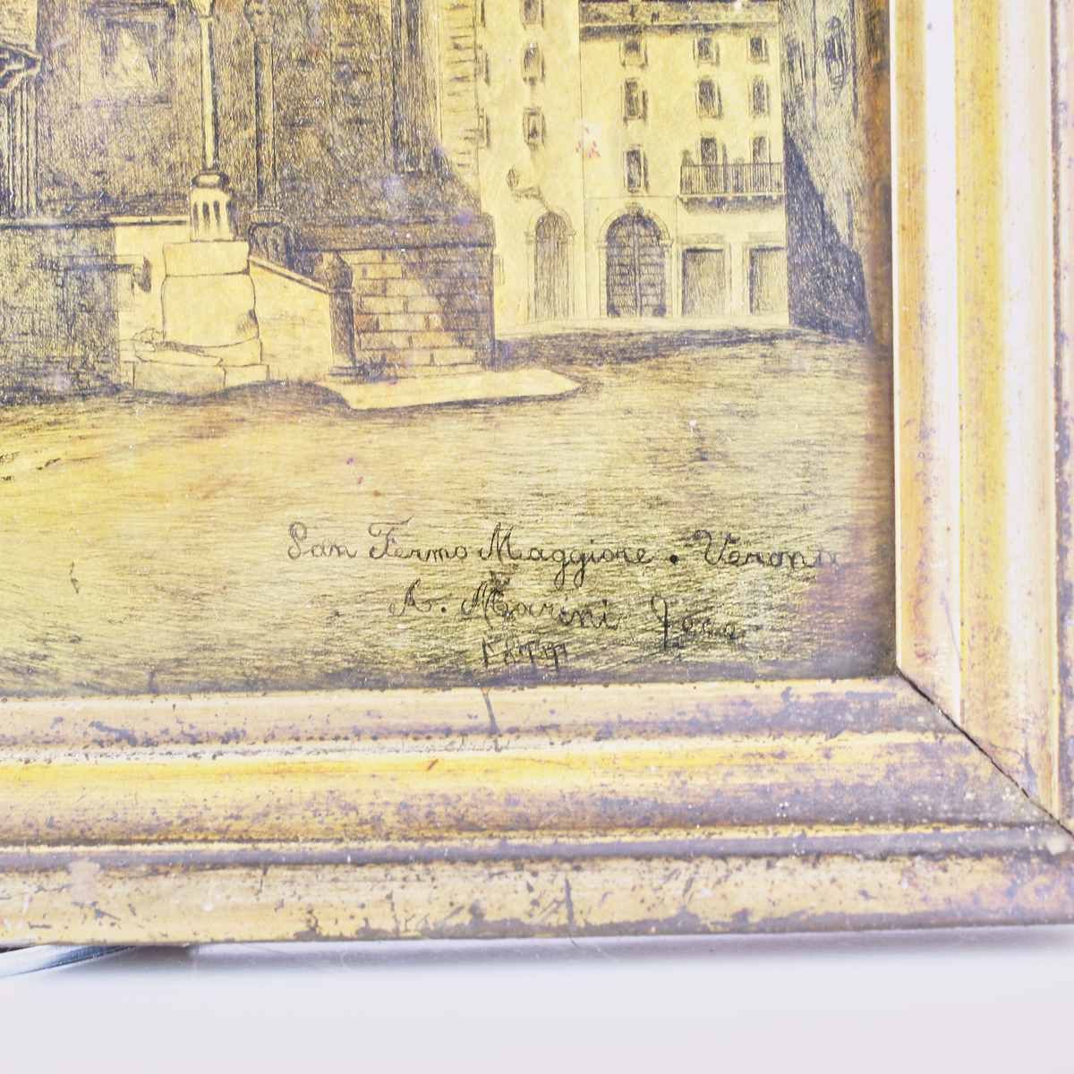 Painting On A Gold Background Glass Plate From 1879 photo Art