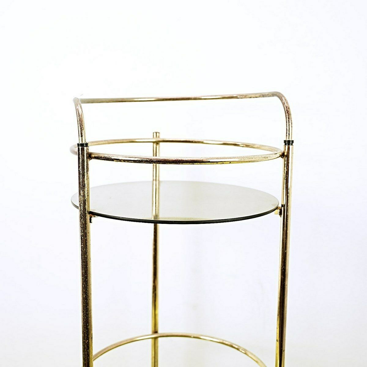 Storage Trolley In Metal And Smoked Glass photo for sale