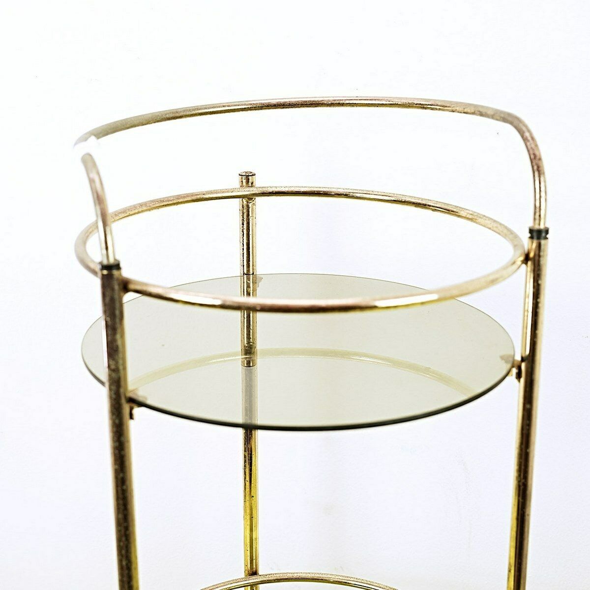 Storage Trolley In Metal And Smoked Glass photo Furniture