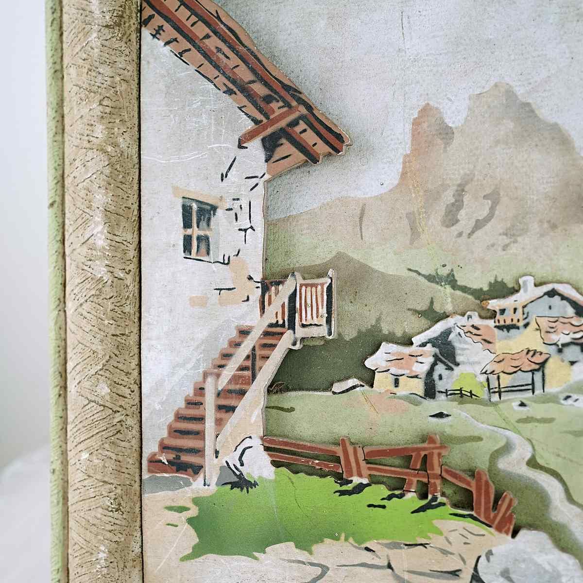 Mountain Landscape Painting Hand Made In 3d photo furniture