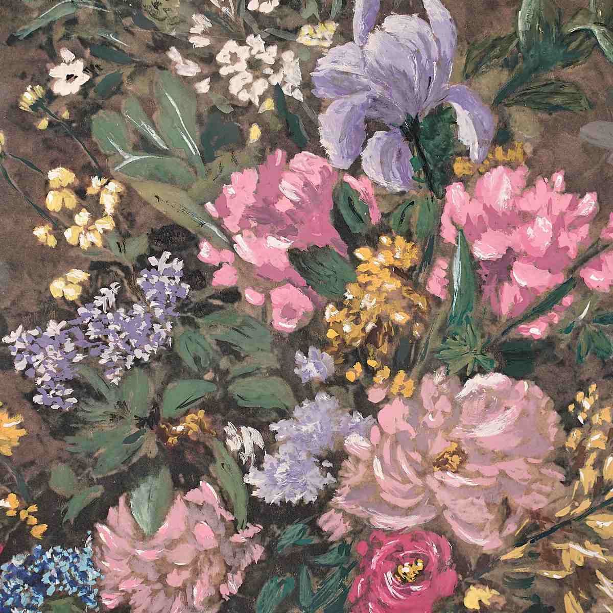 Tempera On Paper, Vase Of Flowers photo for sale