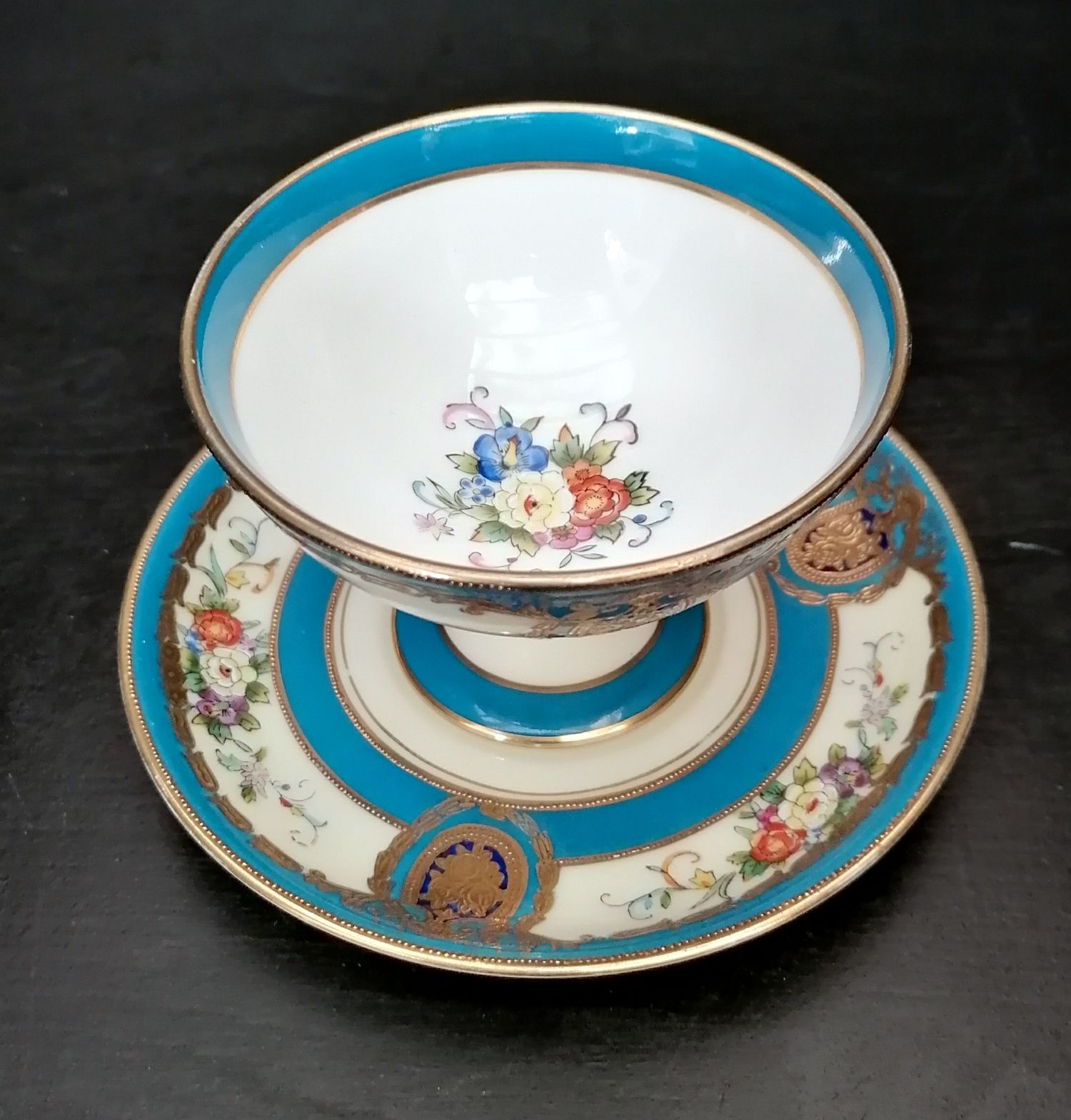 Noritaki Georgian Style 'Christening Fount' Bowl And Dish. Amazing. Rare Ref 5045