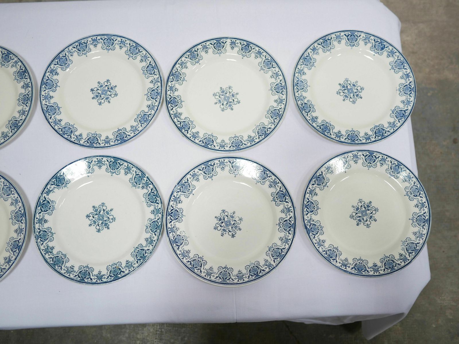 Series Of 10 Old Terre De Fer Plates By L.G. For The Earthenware Factory Of photo 163.0