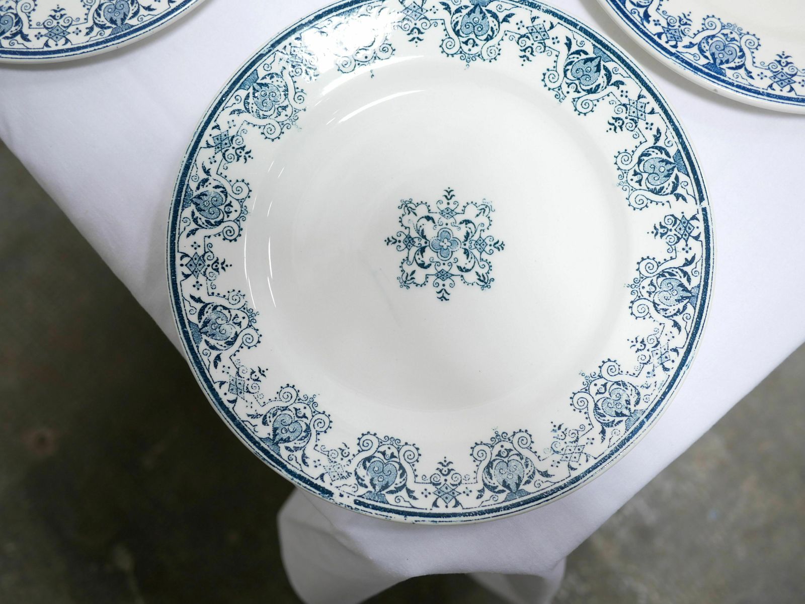 Home Decor Series Of 10 Old Terre De Fer Plates By L.G. For The Earthenware Factory Of photo