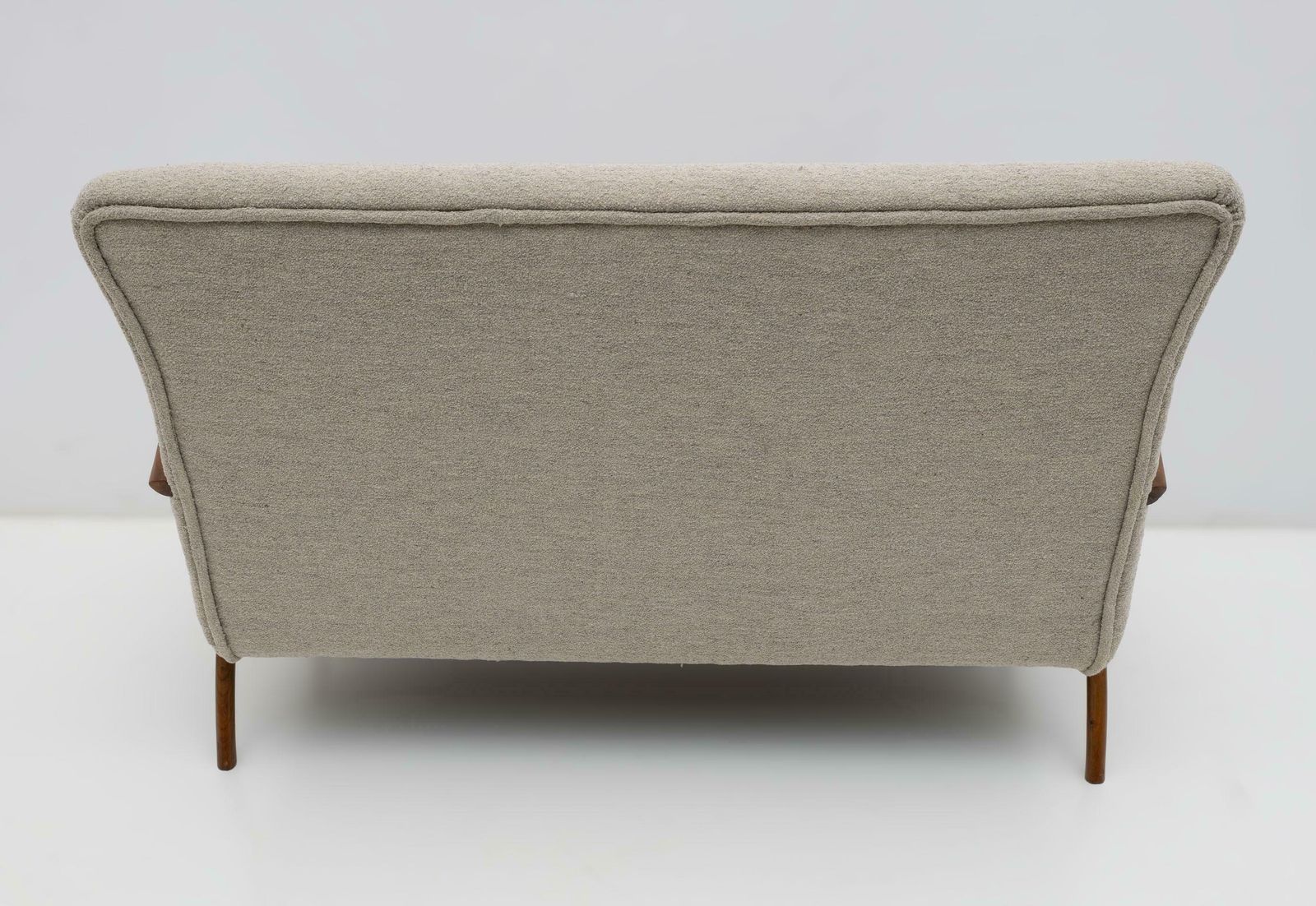Guglielmo Ulrich Mid Century Modern Italian Bouclè Settee, 1950s photo vintage