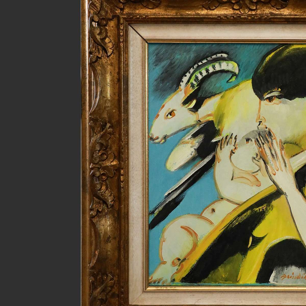 2581.0 Remo Toast, Motherhood, Oil On Canvas From 1980 photo