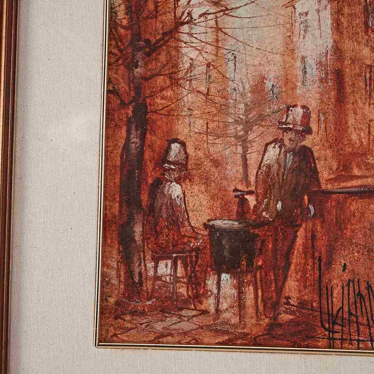 Painting Figures Couple Of Men photo for sale